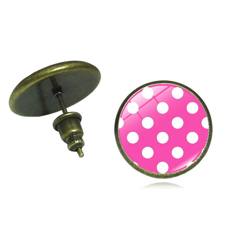 Wholesale Round Wave Point Alloy Earrings