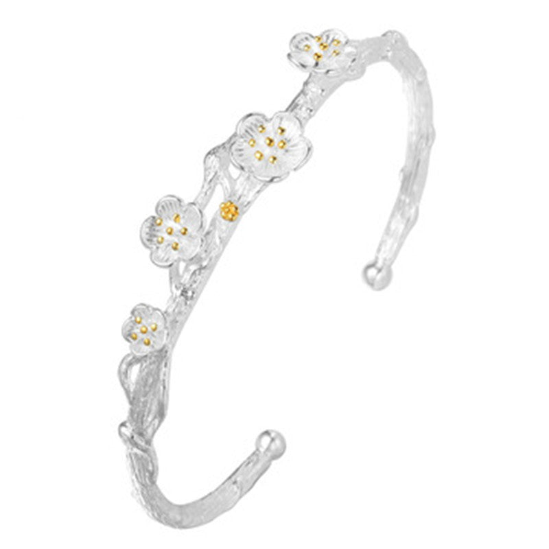 Pulseras de cerezo de cerezo de plancha plateado de cobre al por mayor de cobre.