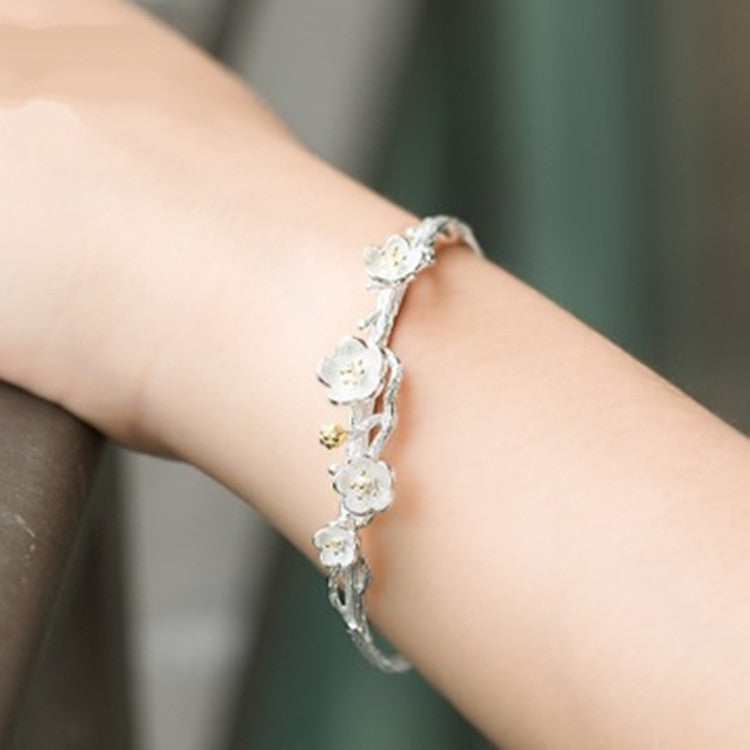 Pulseras de cerezo de cerezo de plancha plateado de cobre al por mayor de cobre.