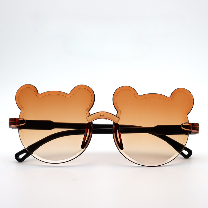 Wholesale Resin Bear One-piece Frame Children's Sunglasses