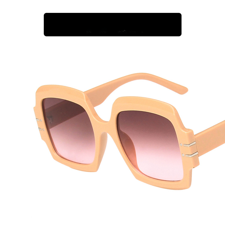 Wholesale PC Horizontal Bar Large Frame Square Sunglasses