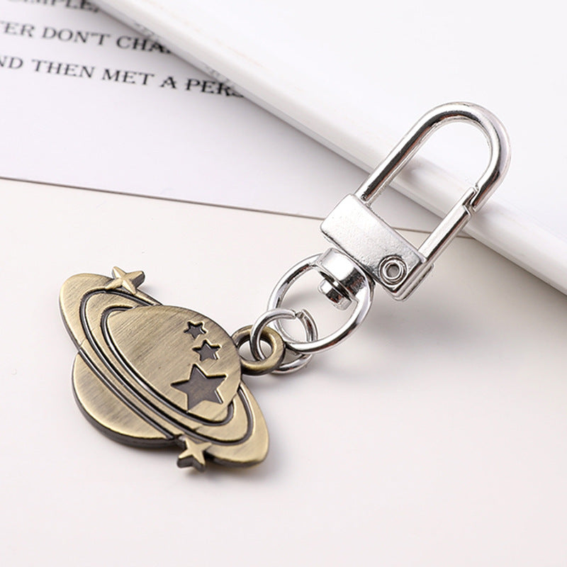 Venta al por mayor Llavero de planeta de doble cara de aleación de zinc