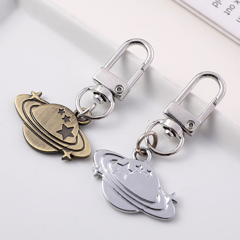 Venta al por mayor Llavero de planeta de doble cara de aleación de zinc