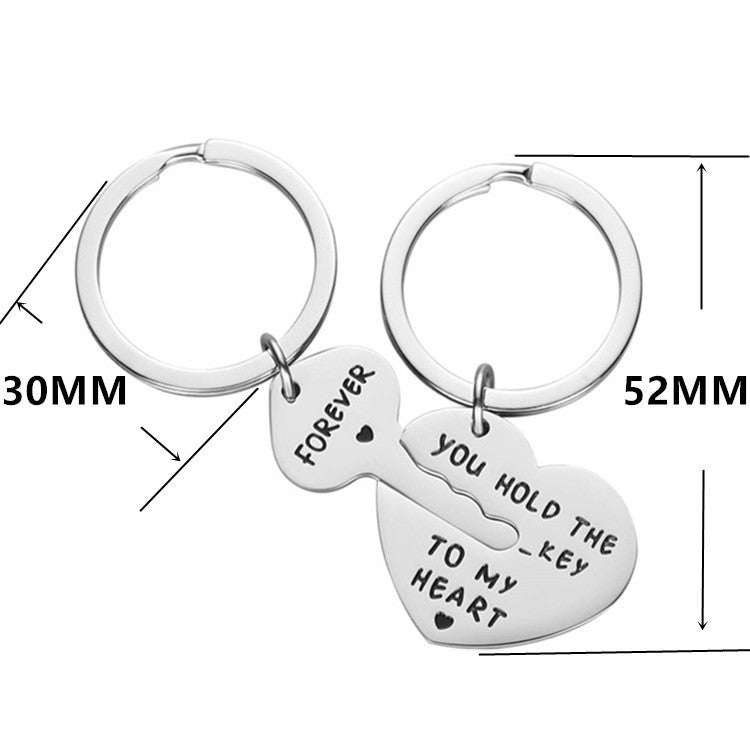 Wholesale You Hold The key to Couple Stainless Steel Creative Keychain