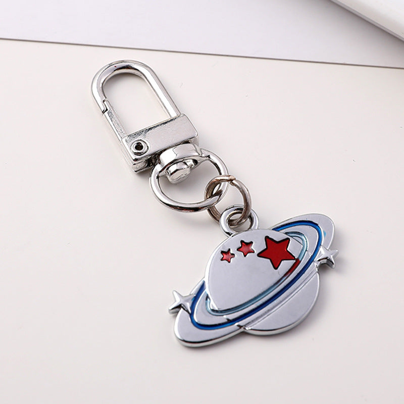 Venta al por mayor Llavero de planeta de doble cara de aleación de zinc