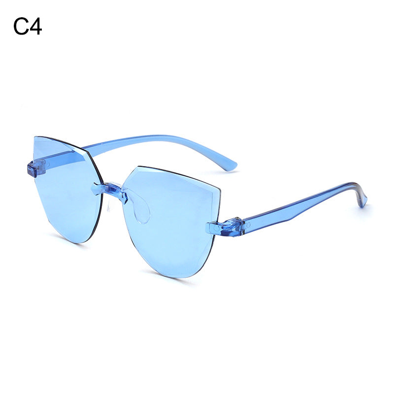 Wholesale PC Frameless One Piece Jelly Clear Sunglasses