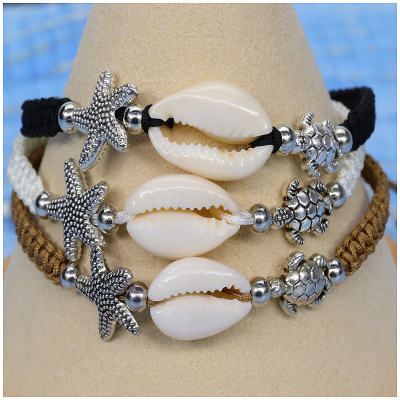 Wholesale Starfish Shell Thread Bracelet