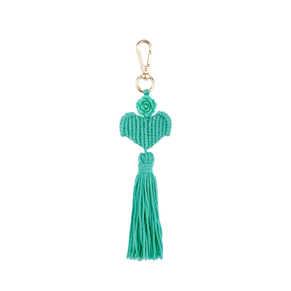 Wholesale Braided Knot Handwoven Flower Tassel Keychain