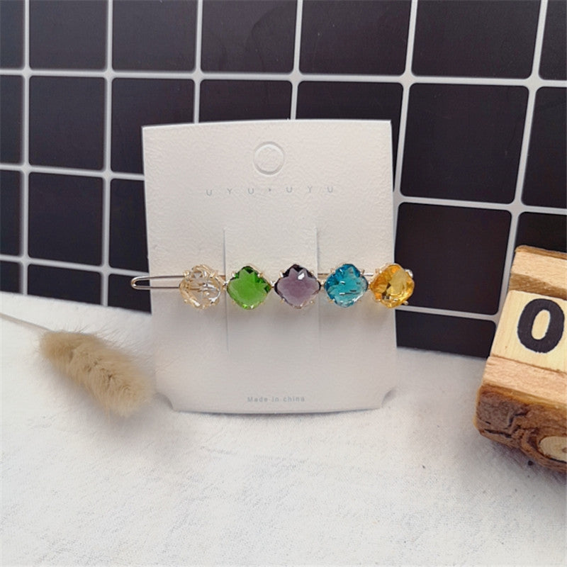 Wholesale Simple Temperament Rhinestone Hair Clip12PCS