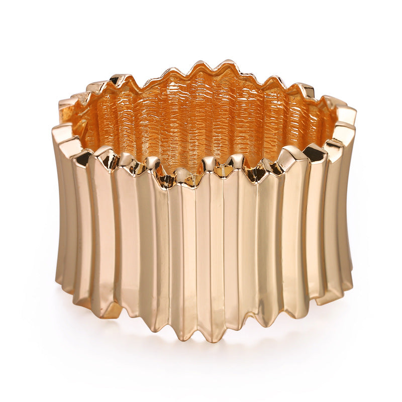 Venta al por mayor Pulsera De Aleación Ancha Irregular