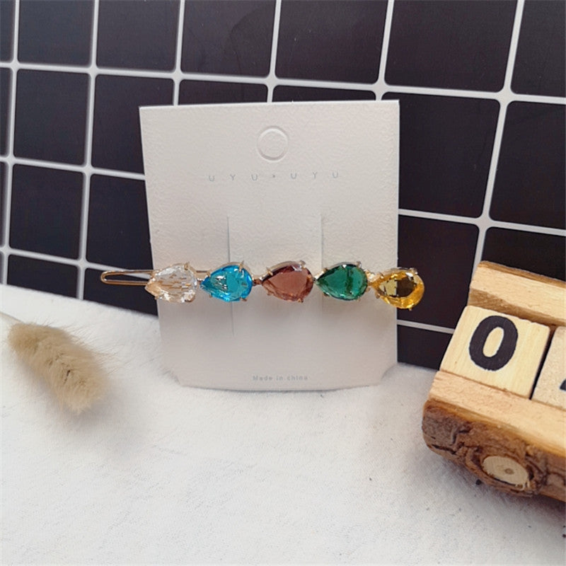 Wholesale Simple Temperament Rhinestone Hair Clip12PCS