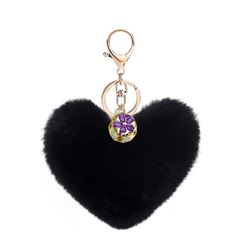 Wholesale Heart Plush Keychain