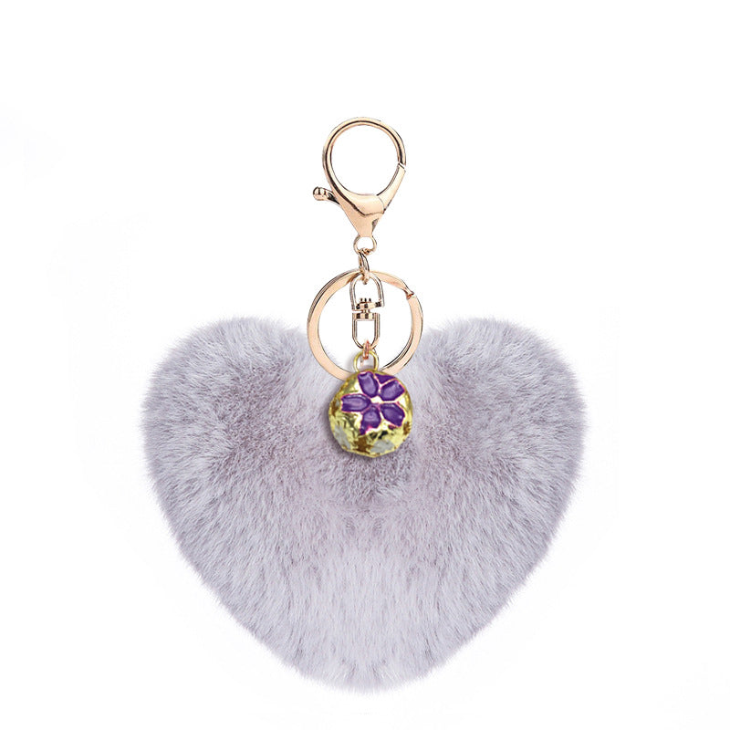 Wholesale Heart Plush Keychain
