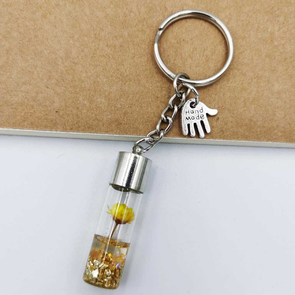 Wholesale Preserved Flower Resin Keychain