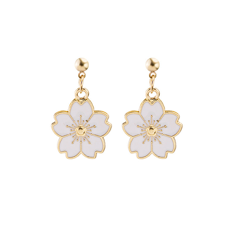 Wholesale Drip Daisy Flowers Alloy Ear Studs
