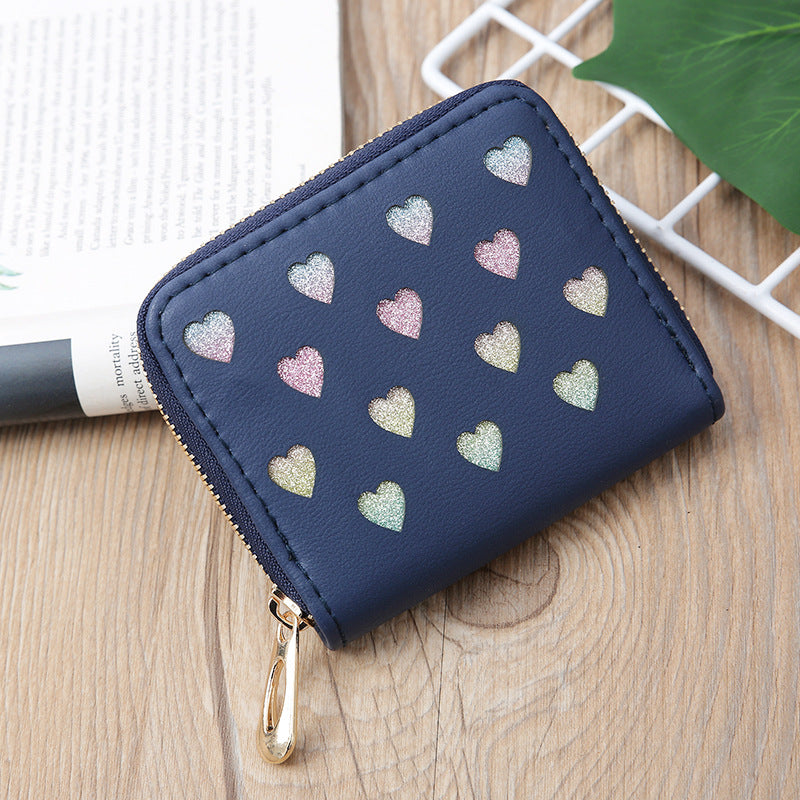 Wholesale PU Hollow Glitter Love Wallet