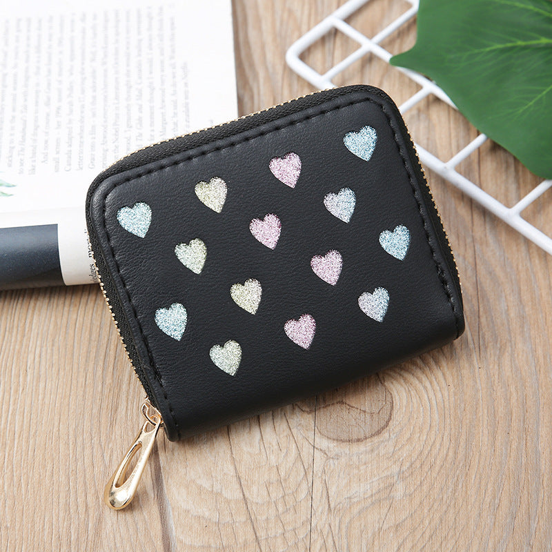 Wholesale PU Hollow Glitter Love Wallet