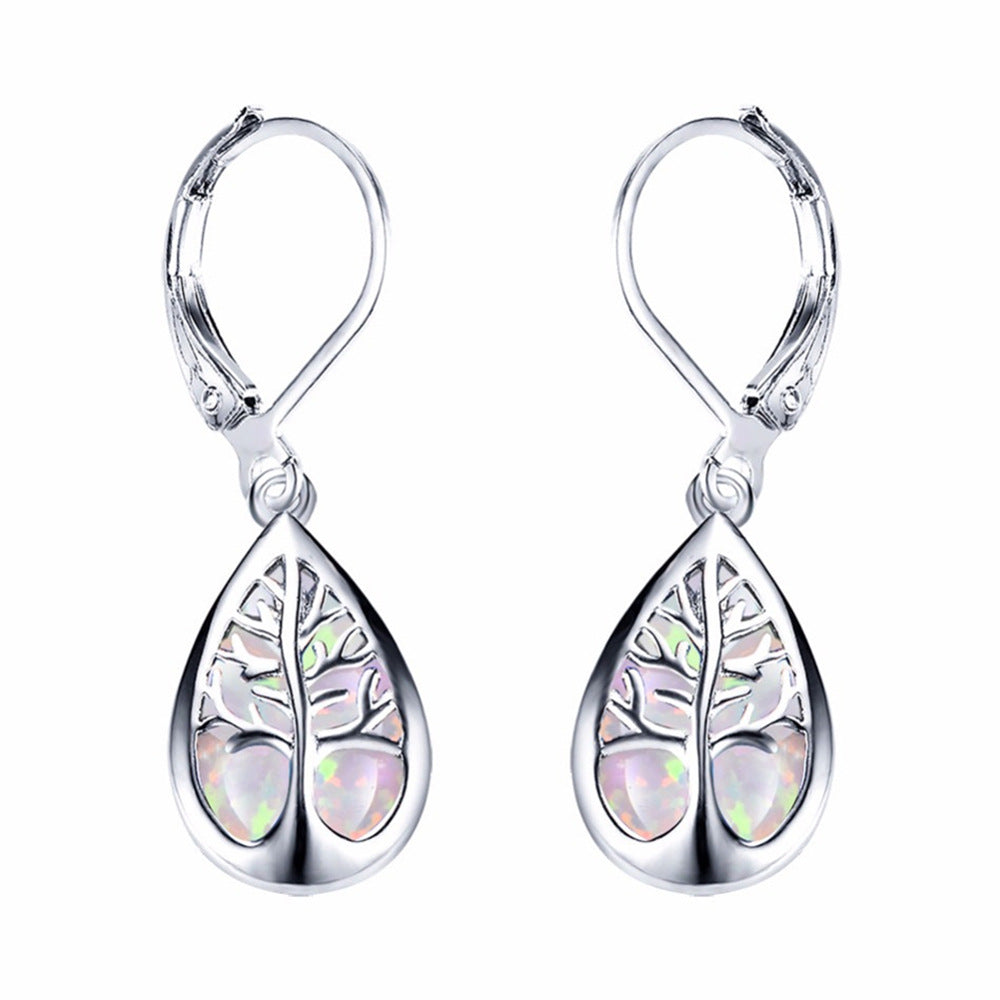 Wholesale Tree of Life Drop Shape Alloy Earrings