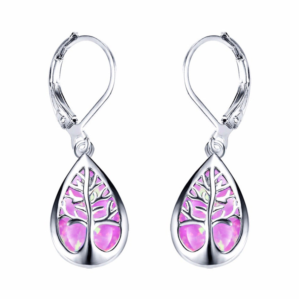 Wholesale Tree of Life Drop Shape Alloy Earrings