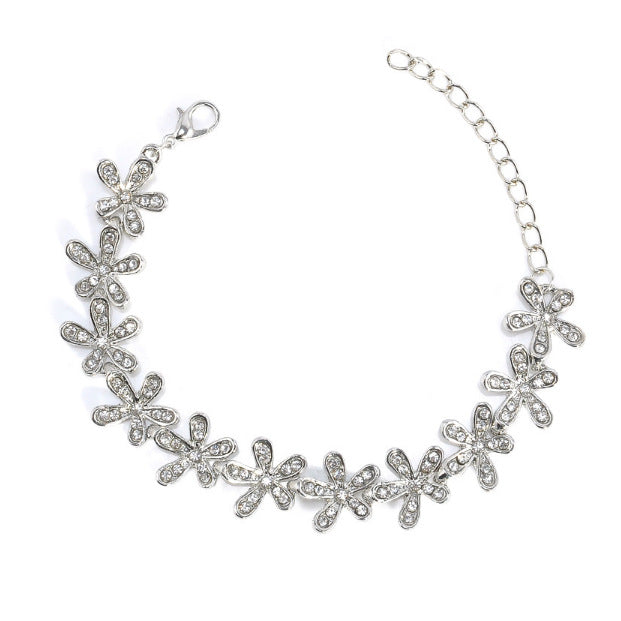 Wholesale Full Diamond Snow Alloy Bracelet