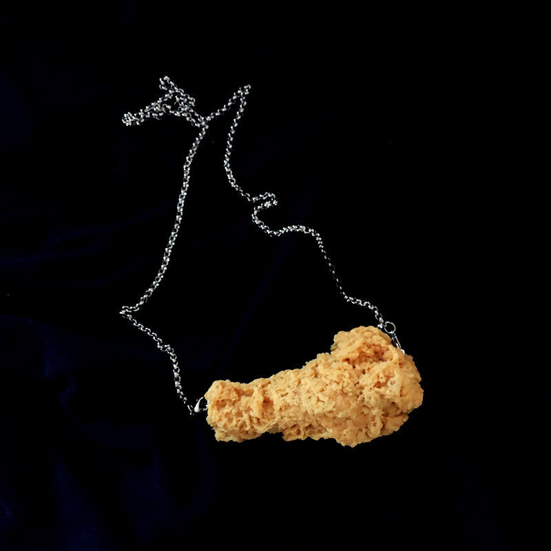 Wholesale Resin Handmade Fried Chicken Wings Necklace Simulation Grilled Necklace