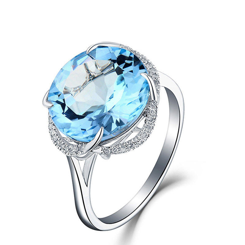 Juego de joyas de anillos de aleación chapados en plata citrina al por mayor