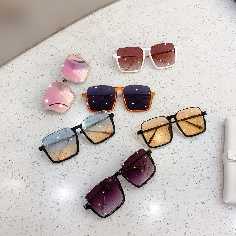 Wholesale PC Large Frame Lower Half Frame Sunglasses for Men and Women