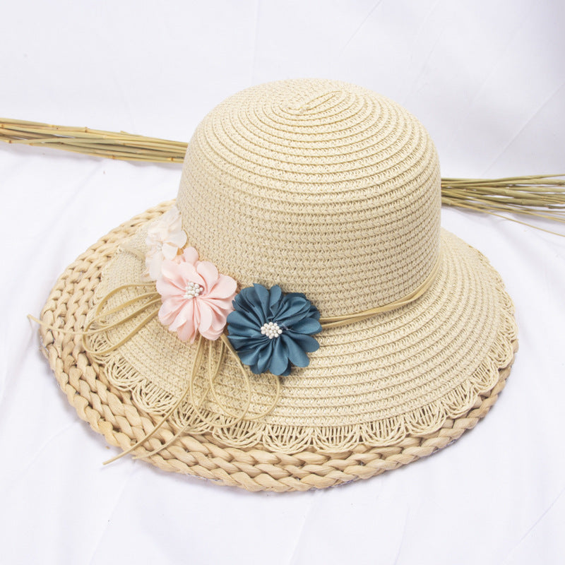 Wholesale Straw Foldable Kids Bucket Hat