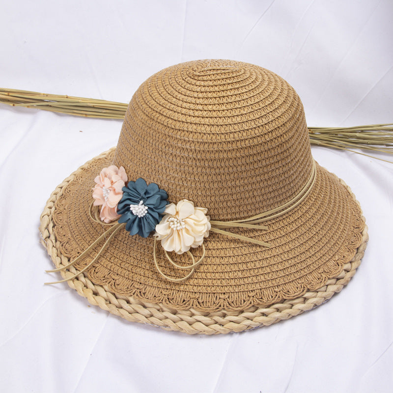 Wholesale Straw Foldable Kids Bucket Hat