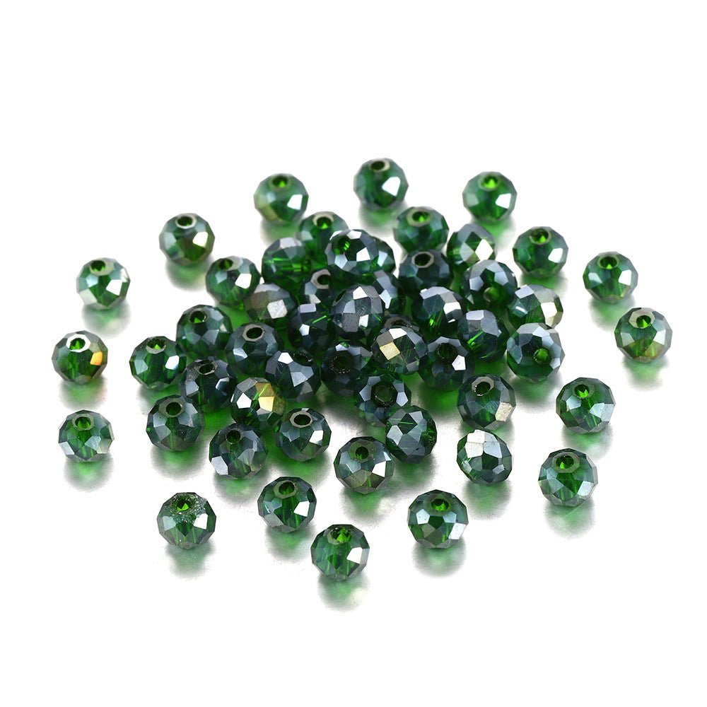 Cuentas de ruedas de vidrio de 100 piezas de 100 piezas al por mayor de 6 mm