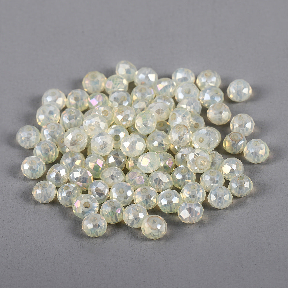 Cuentas de ruedas de vidrio de 100 piezas de 100 piezas al por mayor de 6 mm