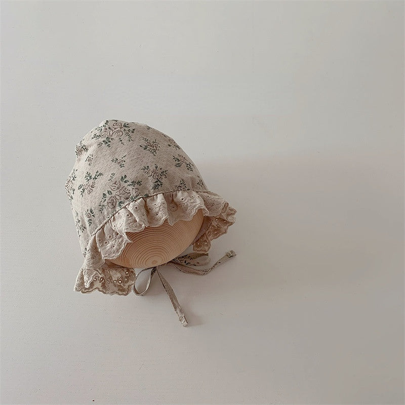 Wholesale Cotton Girls Princess Lace Floral Hat