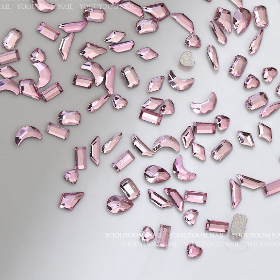 Wholesale 100PCS/Pack 6MM Glass Flat Nail Diamond Beads