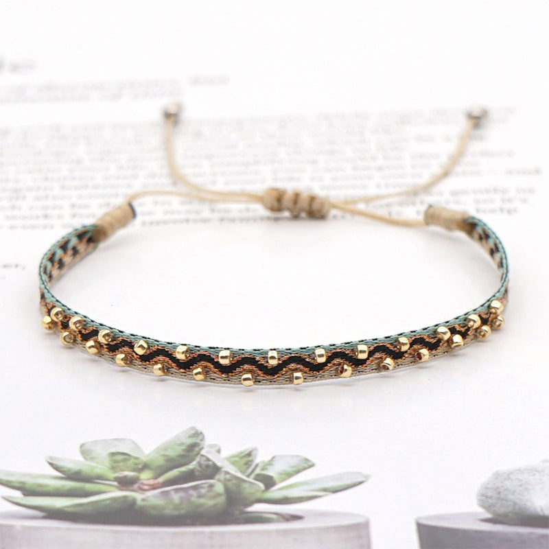 Venta al por Mayor Pulsera Cristal Vintage Español Étnico Arte Bohemio OLY-BT-GBH005