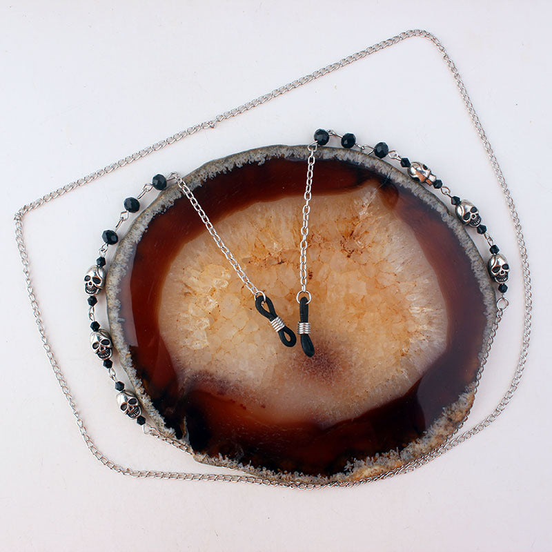 Wholesale Alloy Gothic Skull Glasses Chain