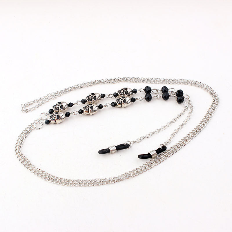 Wholesale Alloy Gothic Skull Glasses Chain