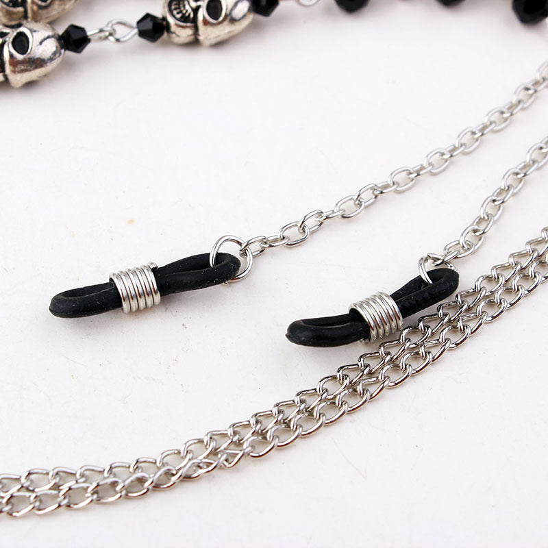 Wholesale Alloy Gothic Skull Glasses Chain