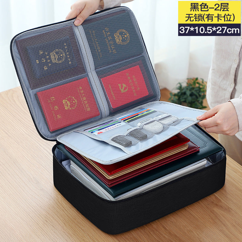 Wholesale Oxford Cloth Town Store Treasure Certificate Storage Bag with Combination Lock