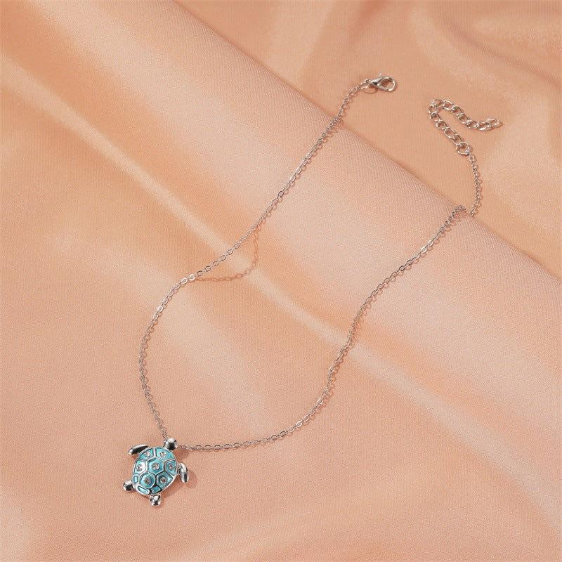 Wholesale Alloy Cute Little Turtle Pendant Clavicle Chain