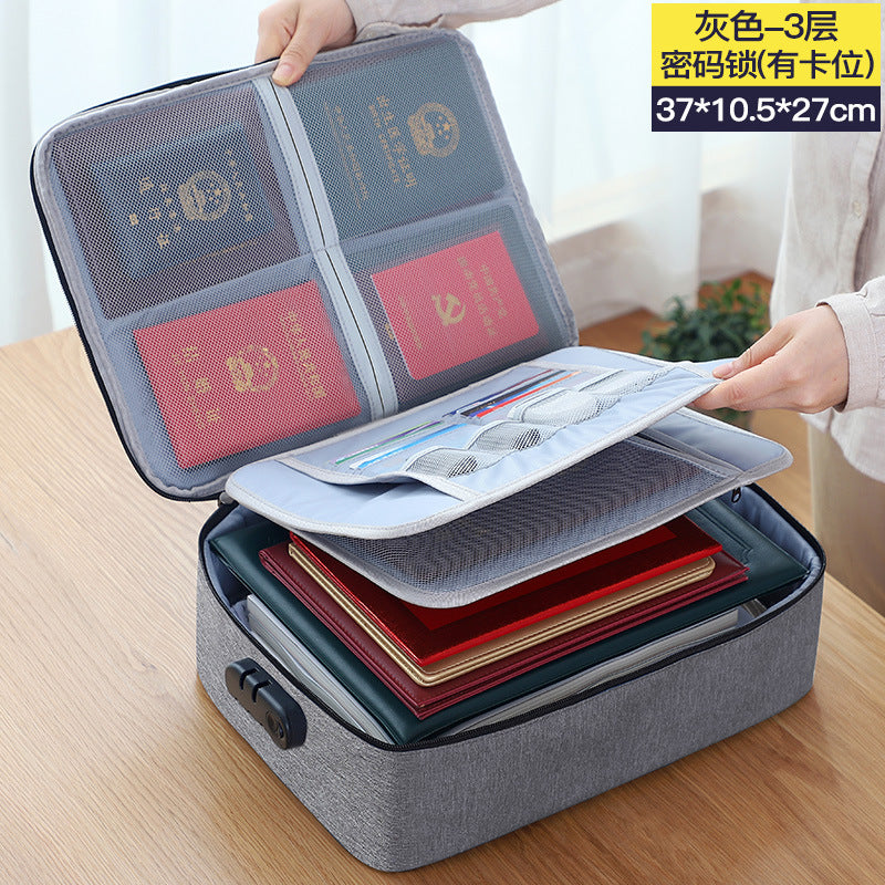 Wholesale Oxford Cloth Town Store Treasure Certificate Storage Bag with Combination Lock