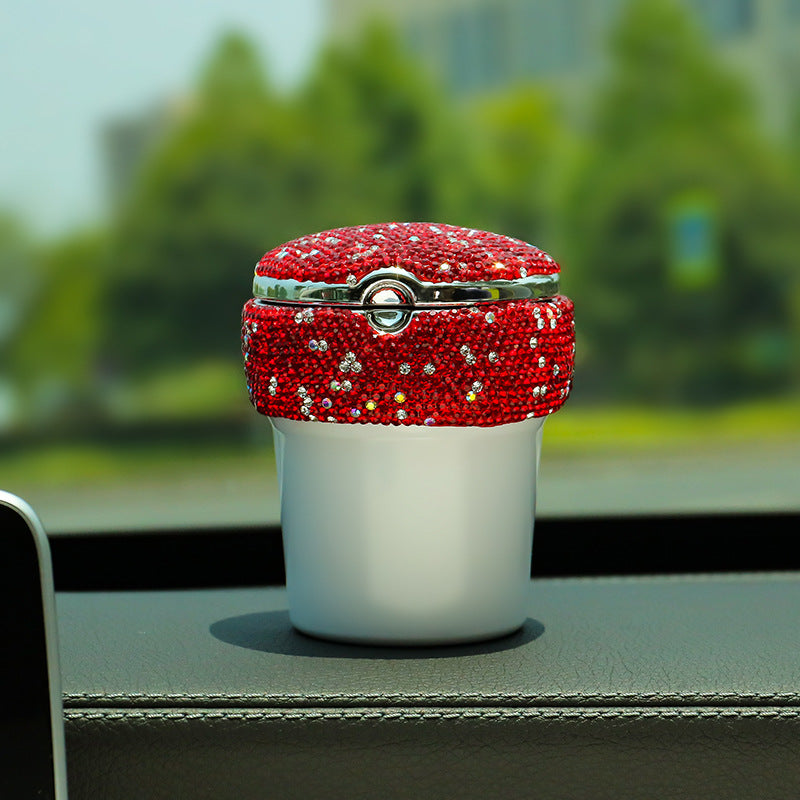 Wholesale Aluminum Diamond Fashion Car Ashtray