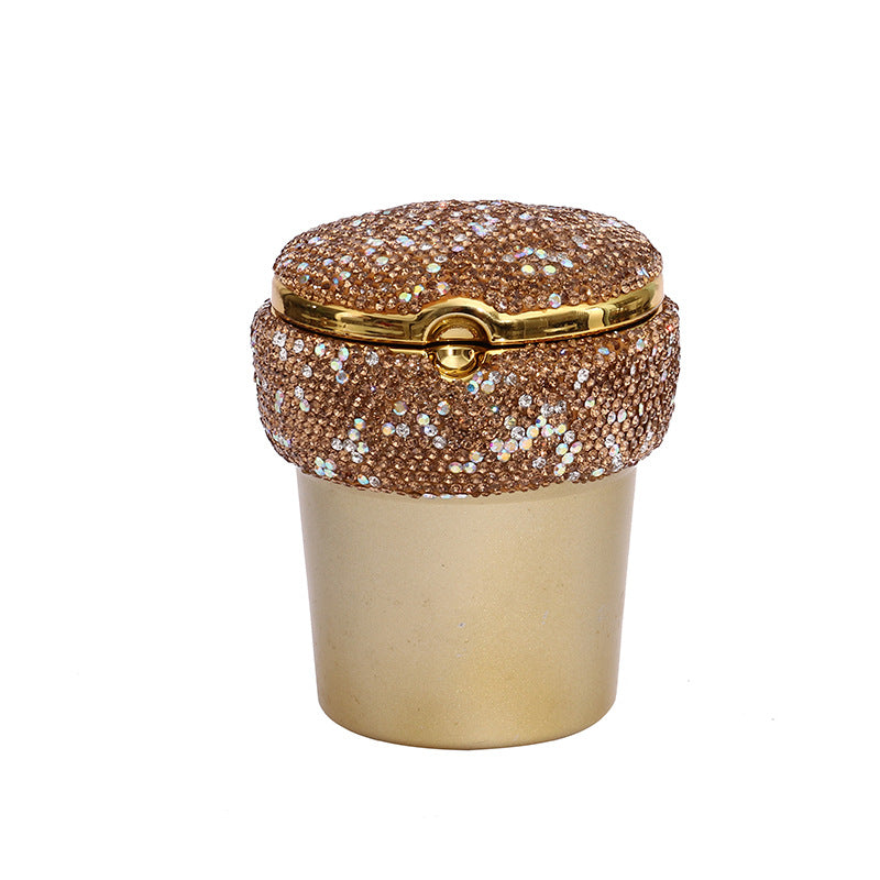 Wholesale Aluminum Diamond Fashion Car Ashtray