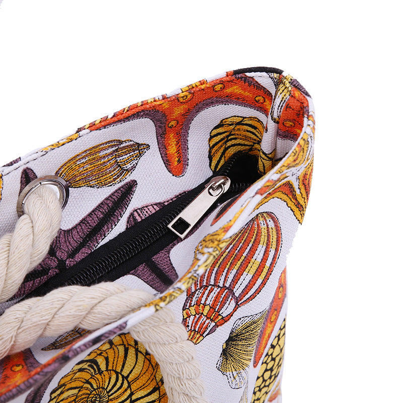 Wholesale Ocean Wind Canvas Shoulder Beach Bag