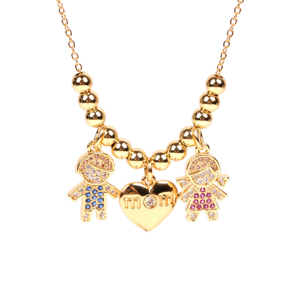 Wholesale Stainless Steel Heart English Alphabet Pendant Creative Necklace