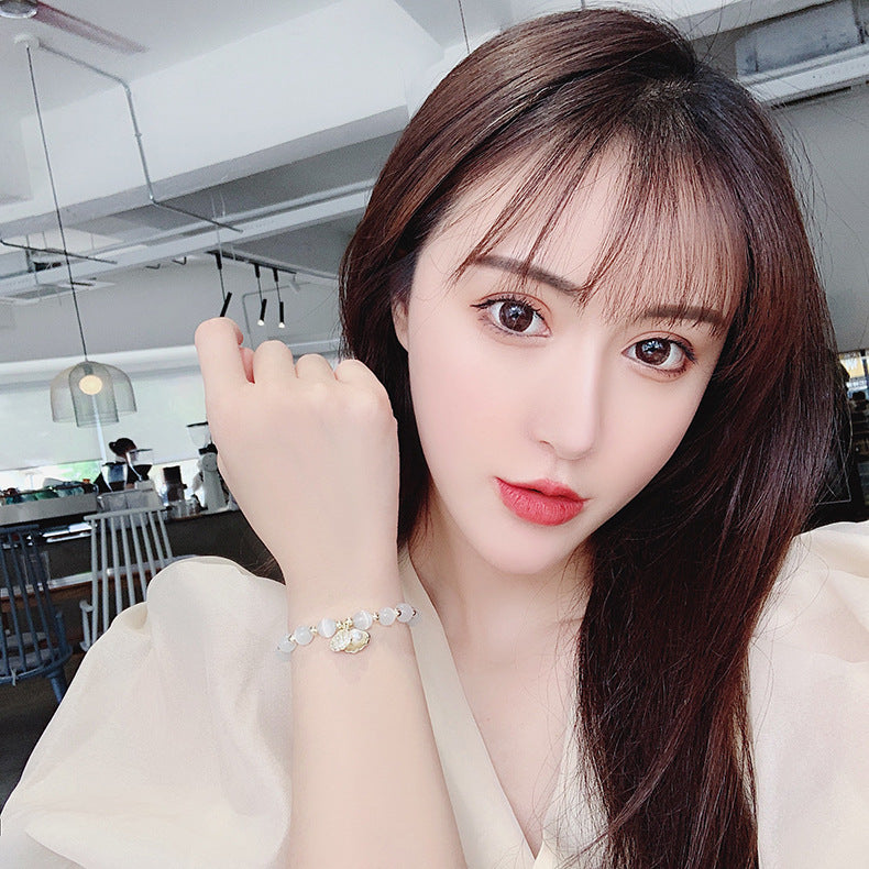 Wholesale Zircon Shell Opal Beaded Bracelet