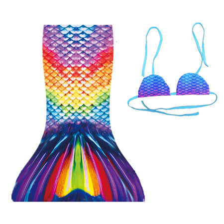 Wholesale Kids Mermaid Tail Polyester Swimwear Set Of 2