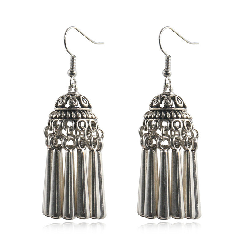 Pendientes de cobre de plata tibetana Yunnan Miaofeng al por mayor