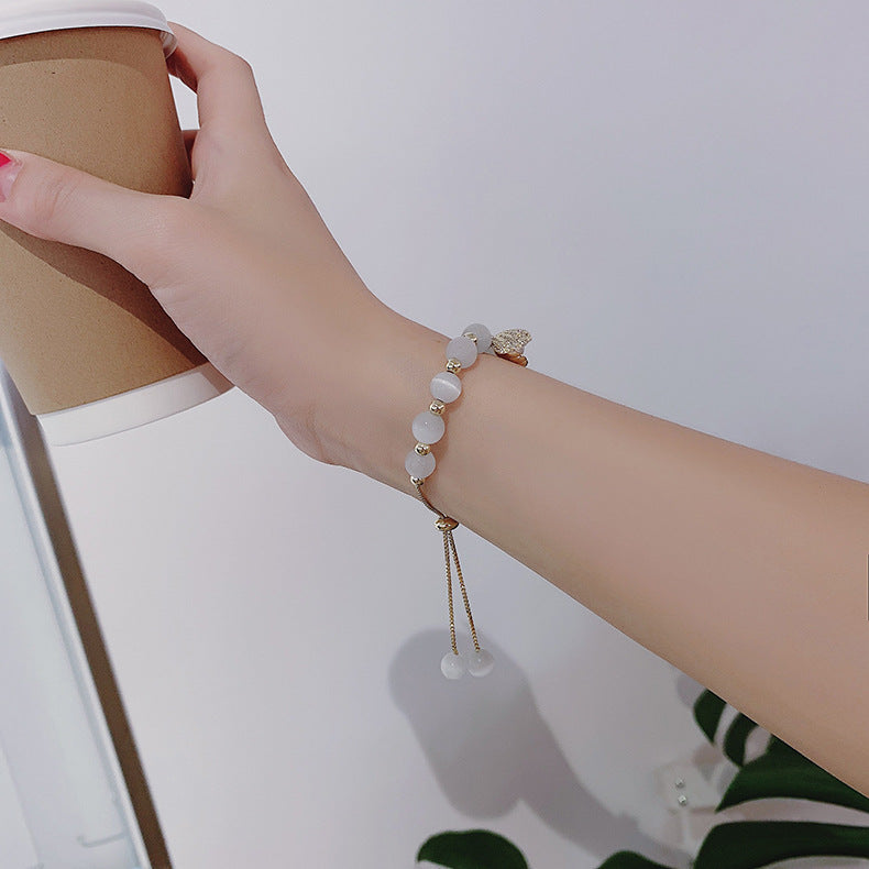 Wholesale Zircon Shell Opal Beaded Bracelet