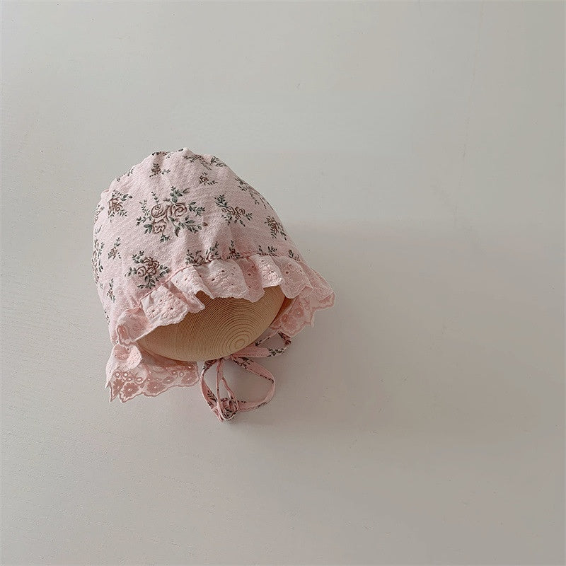Wholesale Cotton Girls Princess Lace Floral Hat