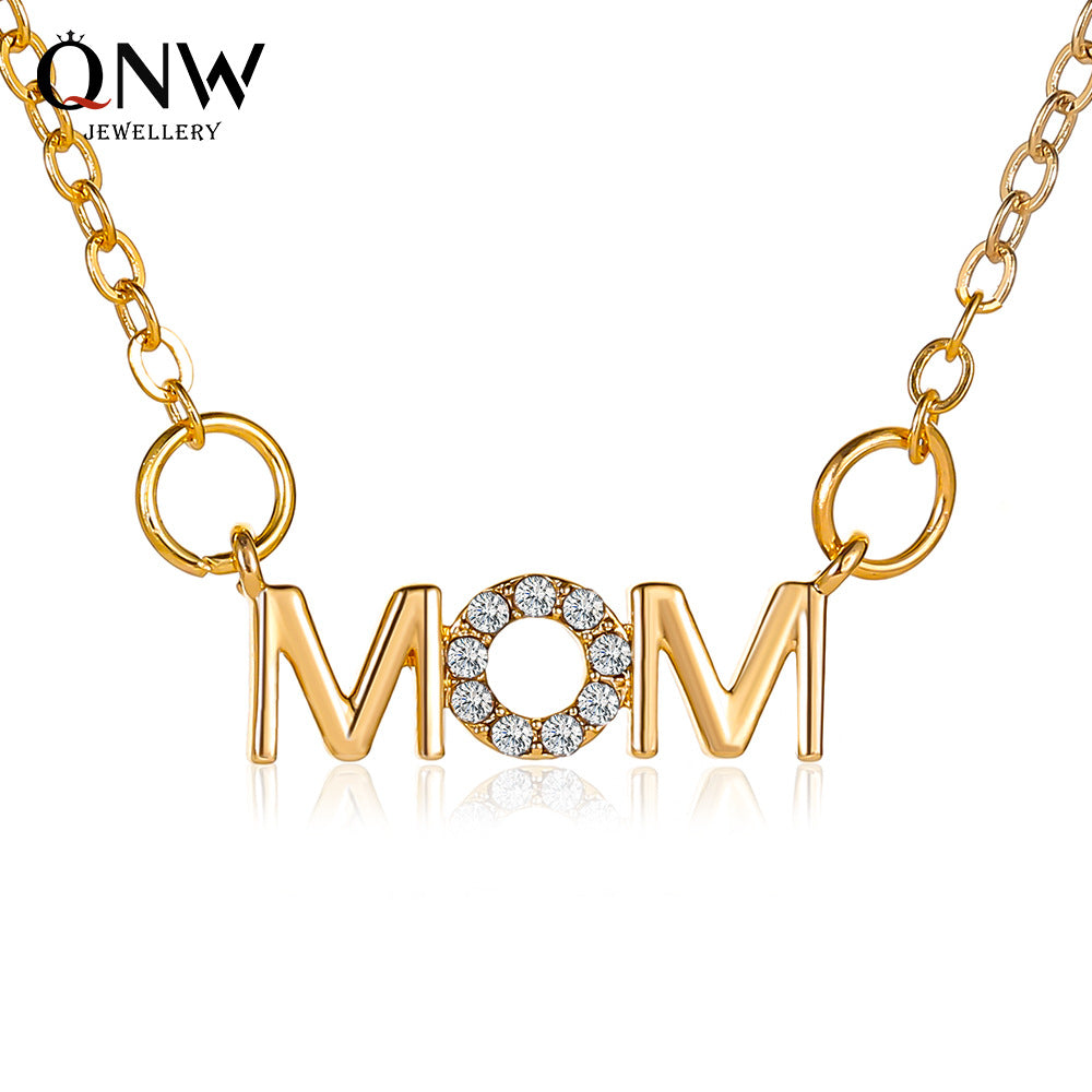Collar versátil del alfabeto inglés del día de la madre de la aleación al por mayor